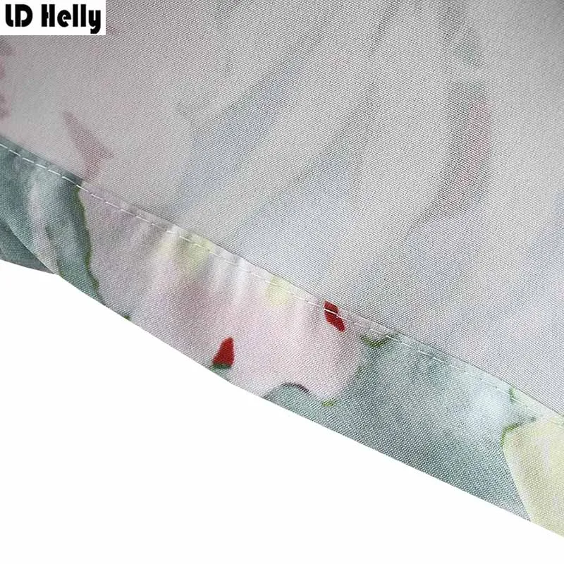 Женская блузка с длинным рукавом LD Helly весенне-осенняя v-образным вырезом и