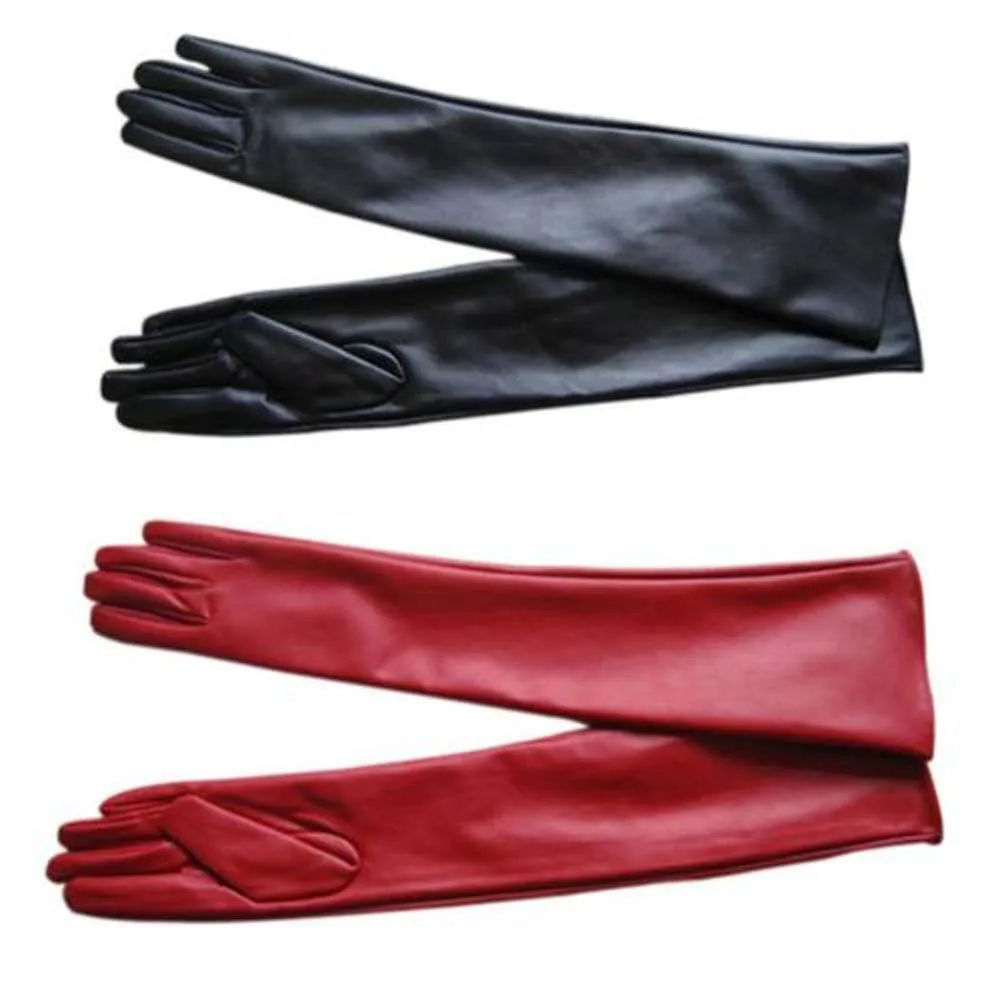 

1Pair Fashion 2018 New Women Lady Winter Long Leather Gloves Touchscreen Elbow Length Evening Party Hot