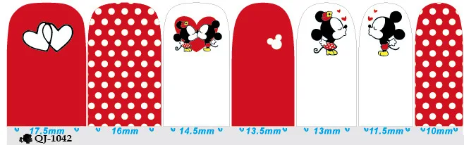 Beautome 1PC Mickey Minnie Nail Tips Stickers Cute Cartoon 2016 Full Cover Art Decorations 3D Waterproof Kids Design | Красота и