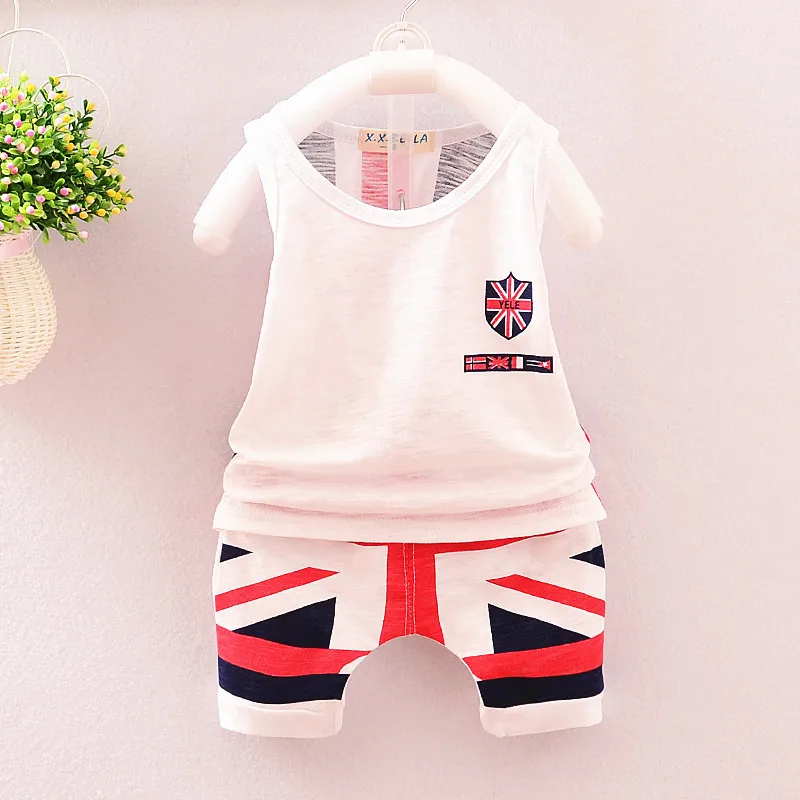 Summer Baby Boy Set Cotton Clothes Neborn boy Suit Fashion Bebe England Style Made In China for 1-4 Years |