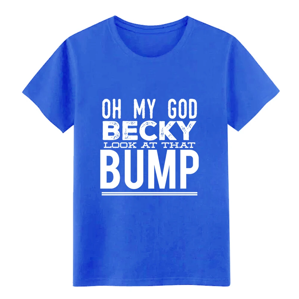 Мужская футболка с надписью Bump Oh my god becky look at that bump S XXXL из 100% хлопка|Мужские