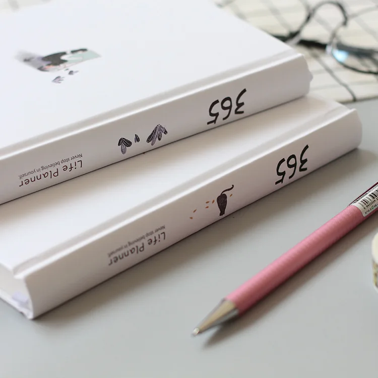 Простой и свежий блокнот Coloffice kawaii schedule 365 для ручной книги 2018 agnda дневной