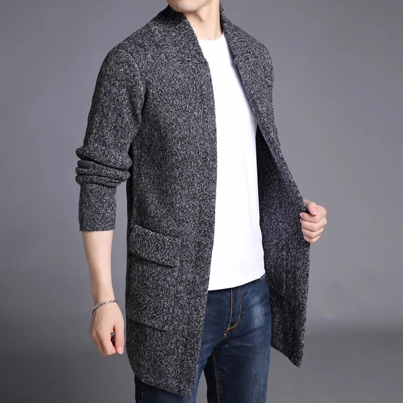 MRMT 2022 Brand New Men's Jackets Sweater Coat Medium Length Pure Color Overcoat for Male Outer Wear Clothing | Мужская одежда