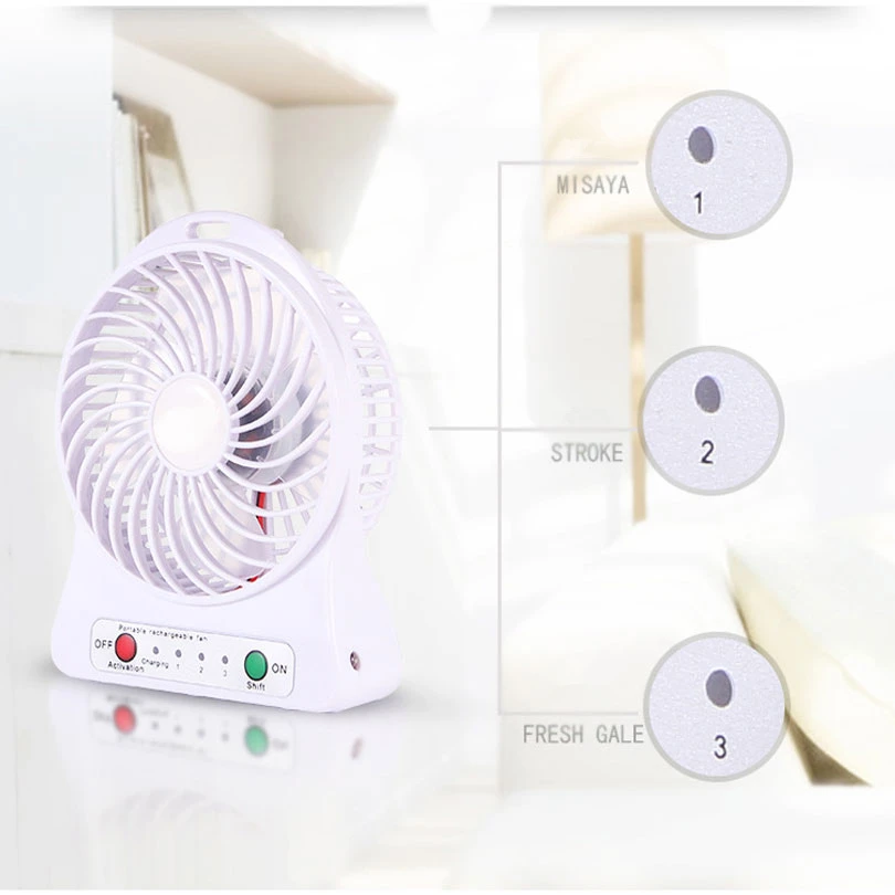 USB мини вентилятор Портативный Электрический Вентиляторы LED Перезаряжаемые