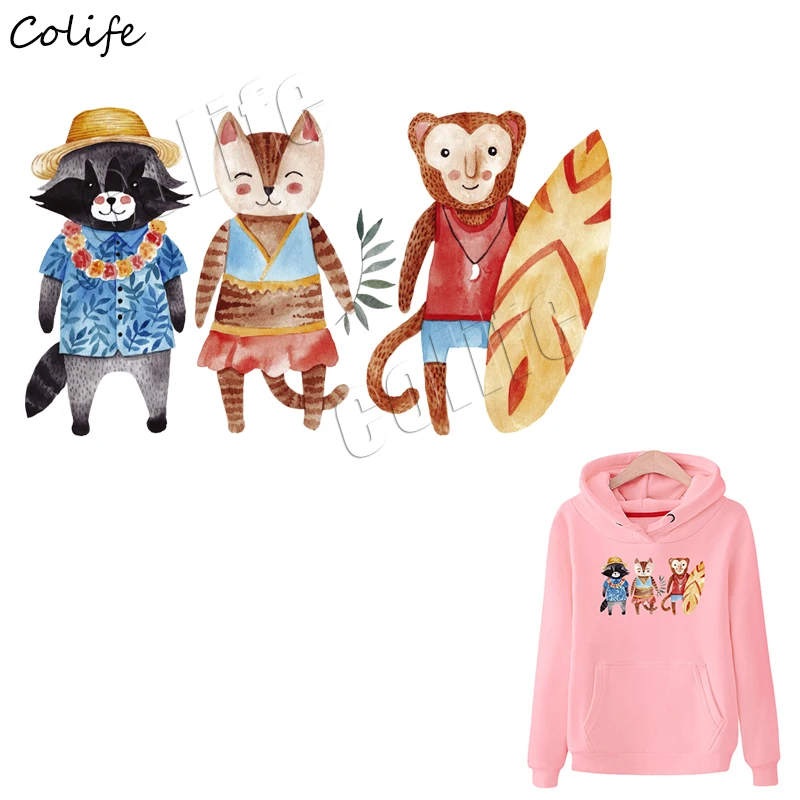 Набор с тремя животными утюжок на пластыри летняя моющаяся одежда Deco аксессуары