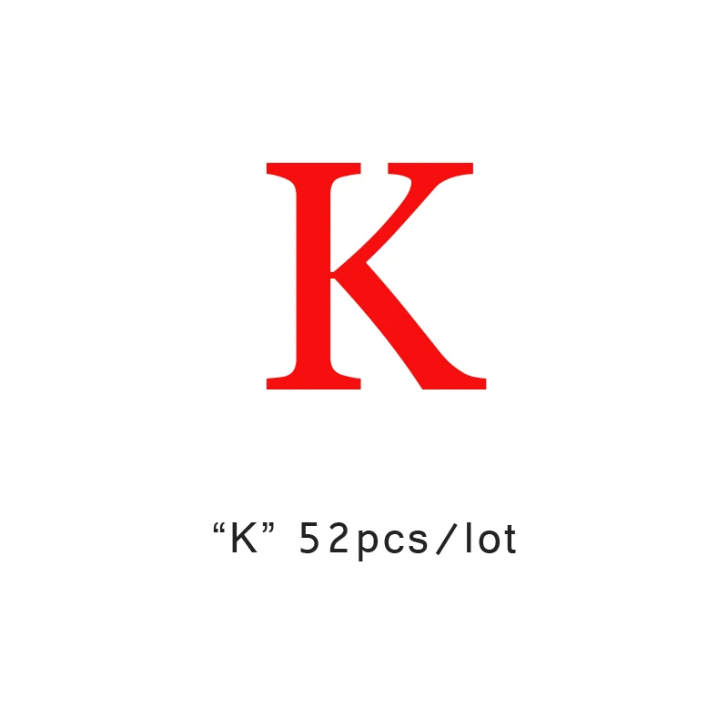 K 52pcs BTFBES 10 мм деревянные бусины с принтом 26 букв 52 шт квадратные деревянные бусины свободного пространства ювелирные аксессуары DIY Изготовление браслета ожерелья - Цвет: K 52pcs