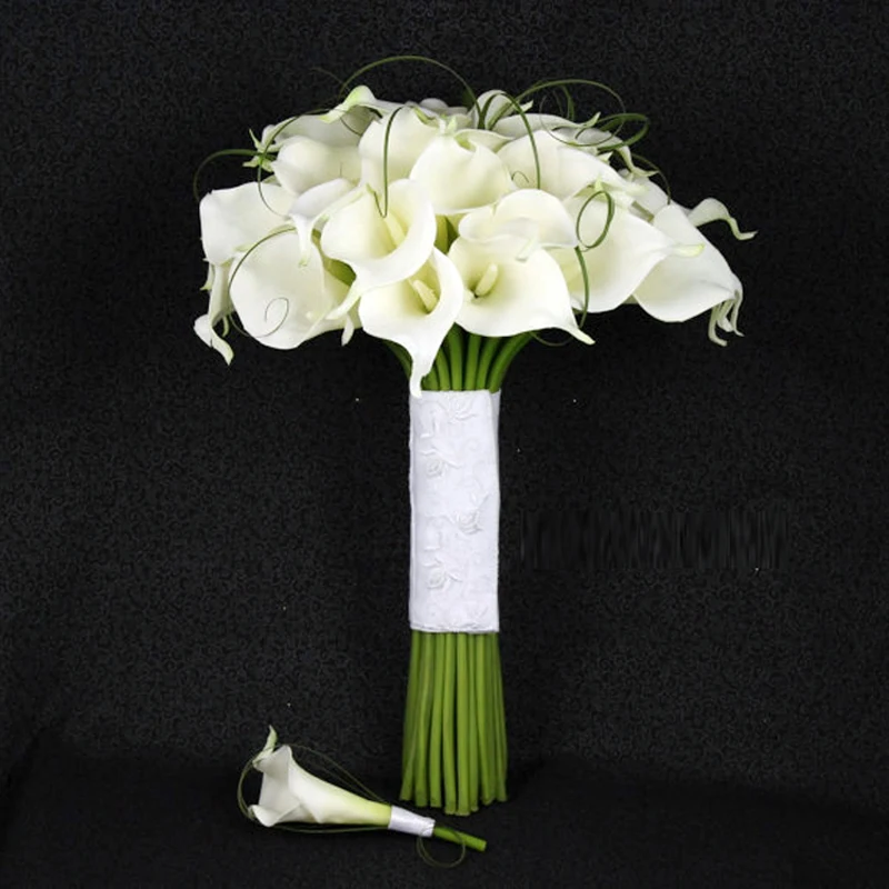 Элегантный стиль ручная работа искусственная цветок каллы 1 шт. Свадебный букет