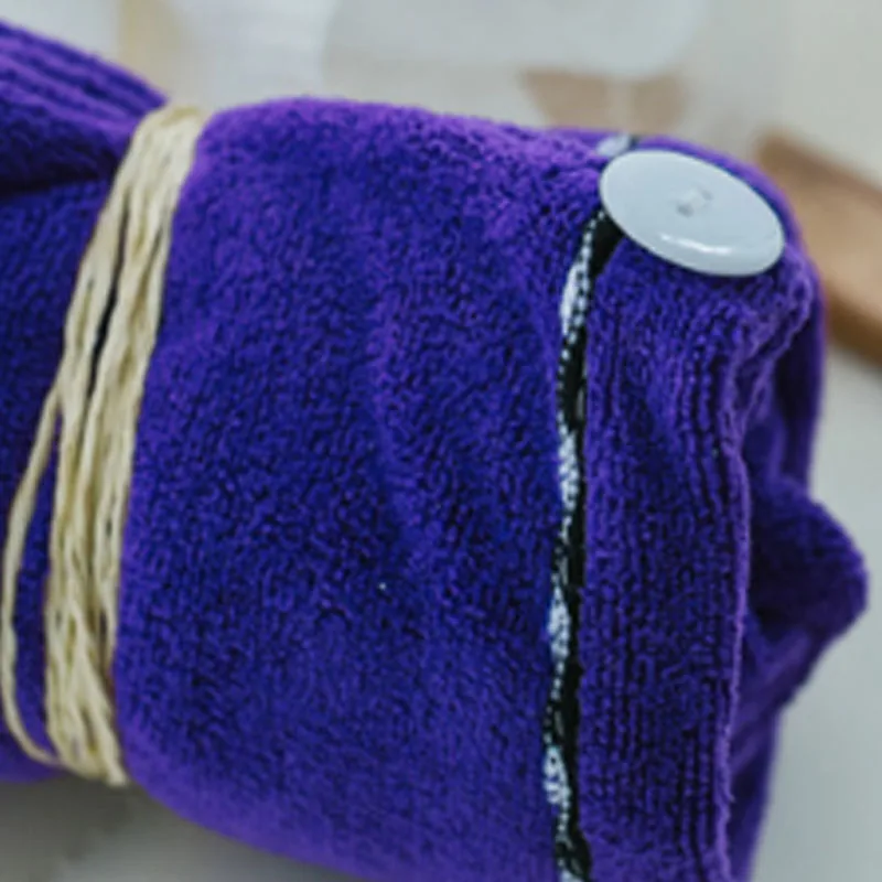 dark purple Женская быстросохнущая ванна для сушки волос; головные уборы Полотенца головка Обёрточная бумага для девочек со шляпой, макияж, косметика, колпачок Дамская инструмент для купания - Цвет: dark purple