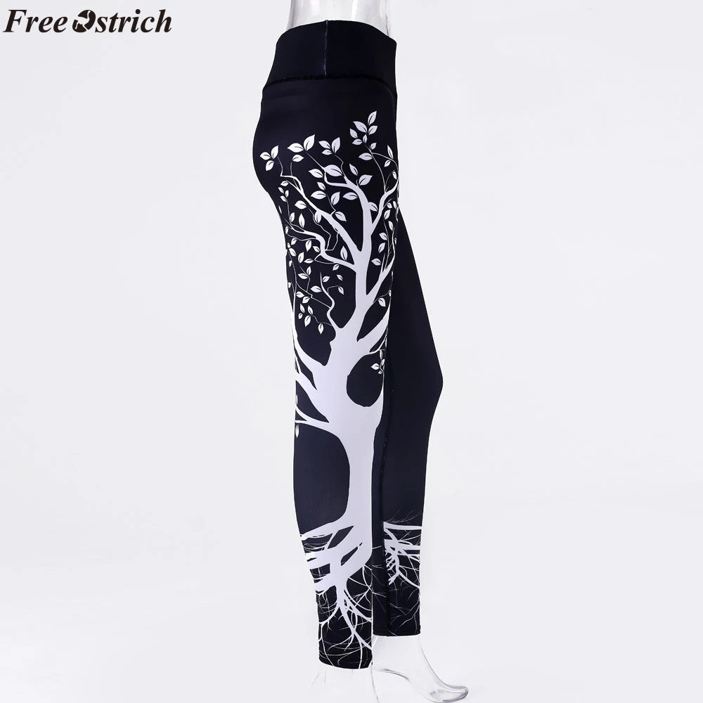 

FREE OSTRICH Women Printed Sports Workout Gym Fitness Athletic Pants Sport compression Leggings Running Pants Women Stretchy Gym