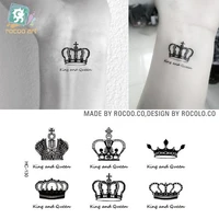body art waterproof temporary tattoos for men and women fashion 3d crown design small tattoo sticker wholesale hc1130
