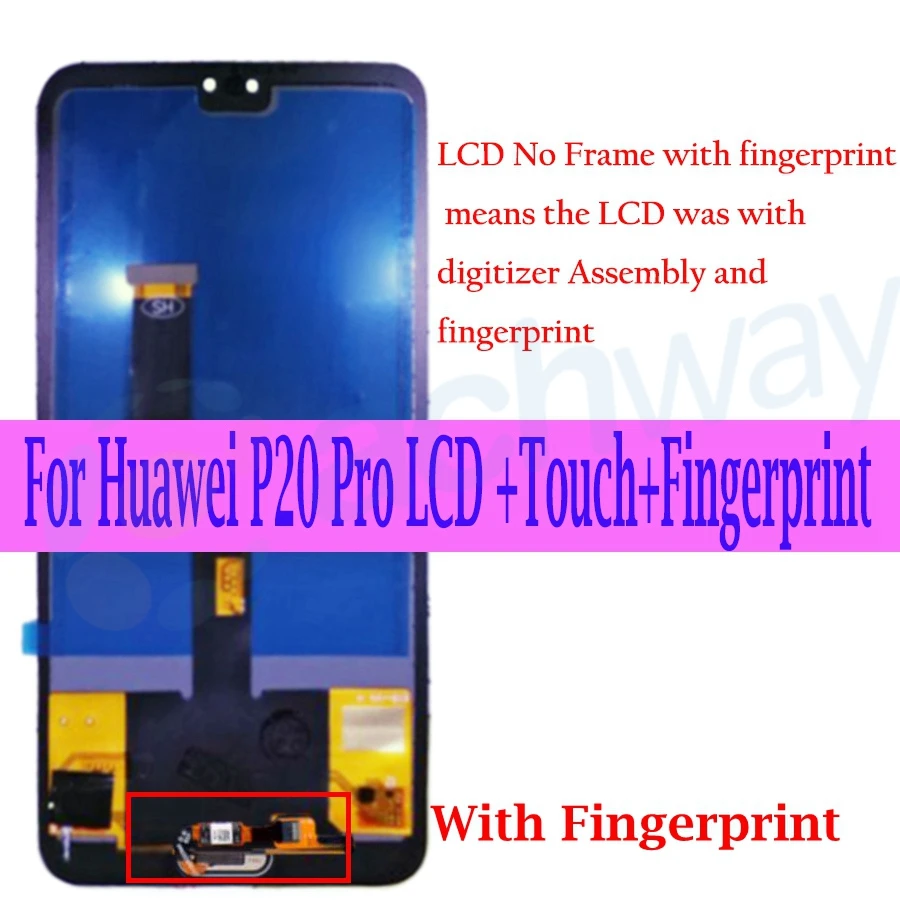 TFT huawei P20 Pro ЖК-дисплей кодирующий преобразователь сенсорного экрана в сборе P20 Pro дисплей с рамкой 6," для huawei p20 pro замена экрана