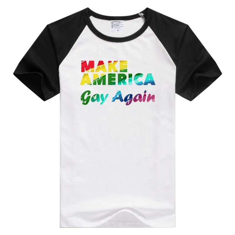 Make America Gay Again gay Donald Trump short sleeve casual Men Women T-shirt Comfortable Tshirt Cool Print Tops GA551 | Мужская одежда