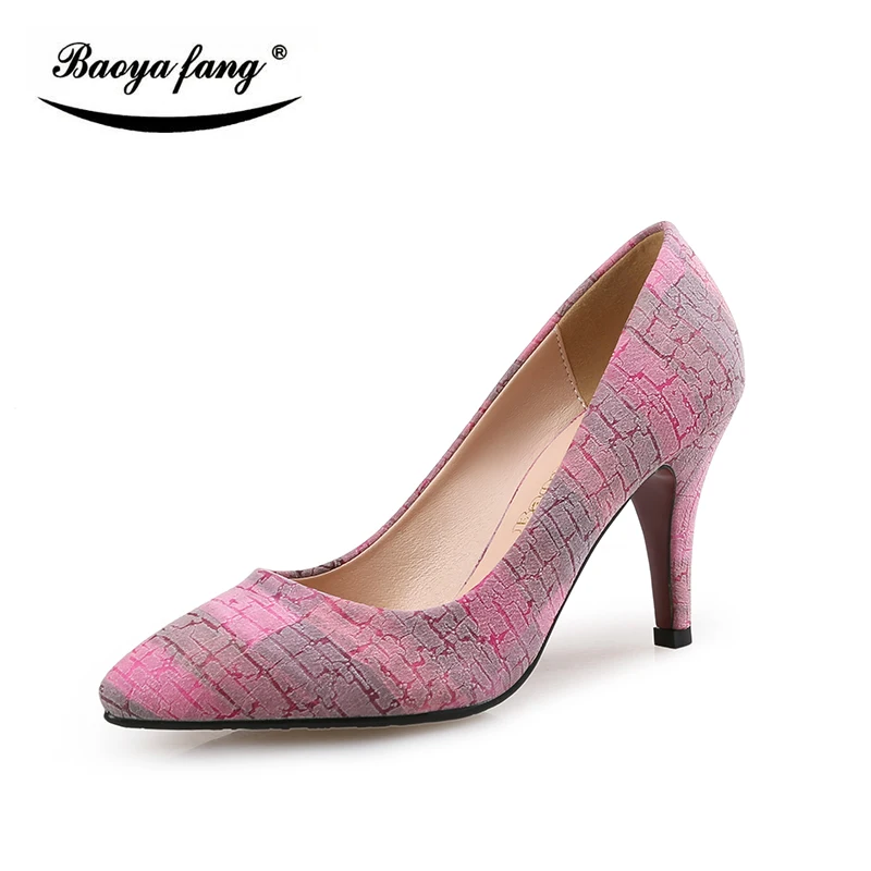 Женские свадебные туфли BaoYaFang разноцветные вечерние лодочки с закрытым носком и