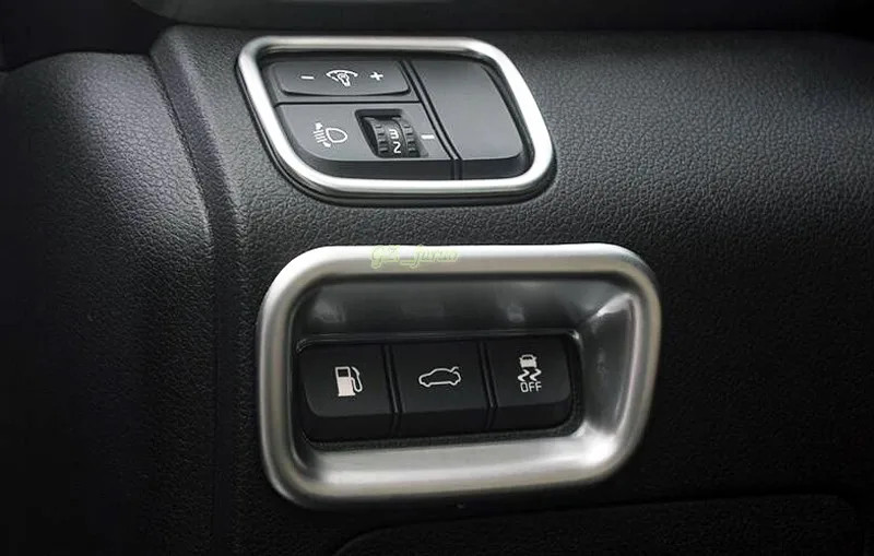 Стайлинг автомобиля ABS хром крышка переключателя внутренней фары + кнопка