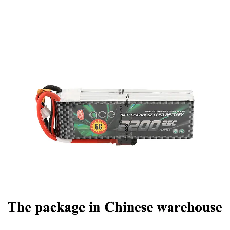Литий-полимерная батарея Gens ace 3s 11 1 В 2200 мА/ч Lipo 3S 25C RC Т-образный Разъем XT60 для 1:10
