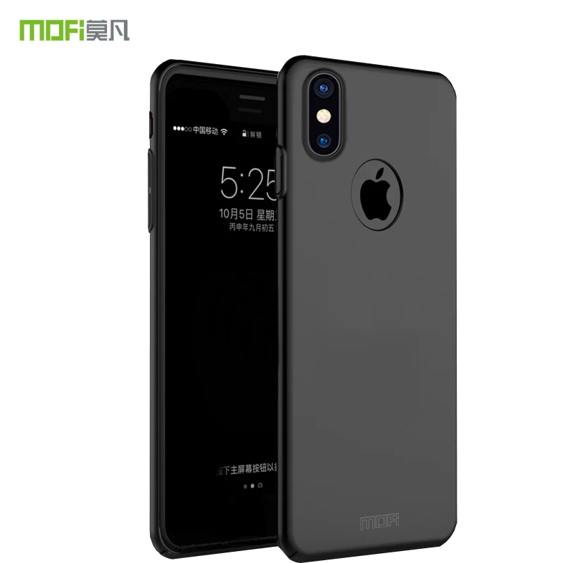 Оригинальный бренд Mofi для apple iphone x силиконовый чехол Жесткий Чехол ПК задняя