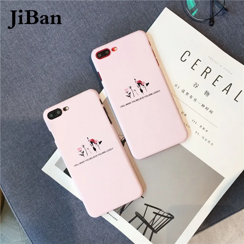 JiBan для iphone X Модный цветочный цветок Лилия Пион Роза телефонный Корпус Жесткий ПК