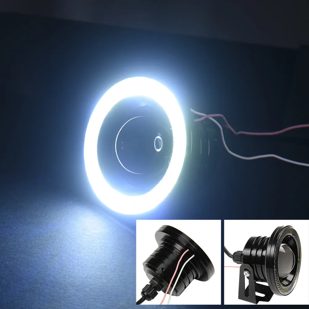 2 шт./лот 3 5 дюйма 89 мм 10 Вт + галогенная противотуманная фара LED COB ангельские