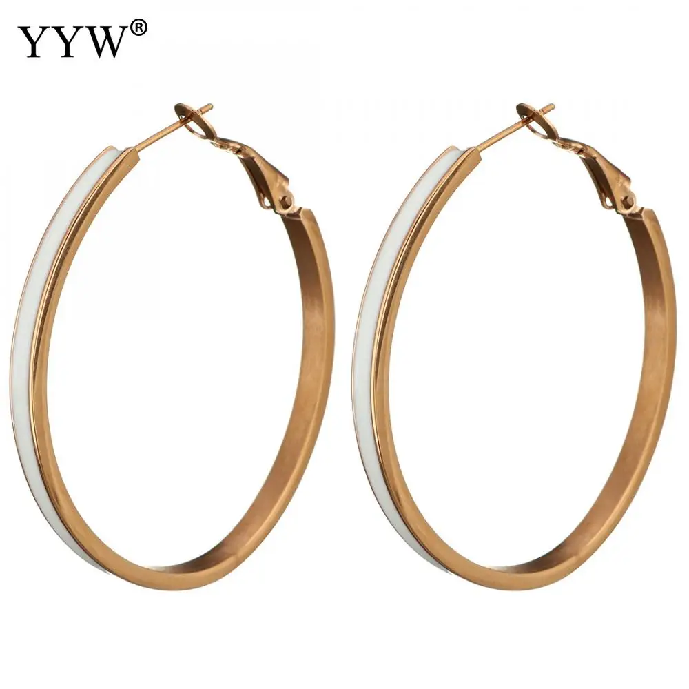 

Trendy Stainless Steel Round With Rhinestone Gold Color For Women Decoration Fashion Jewelry