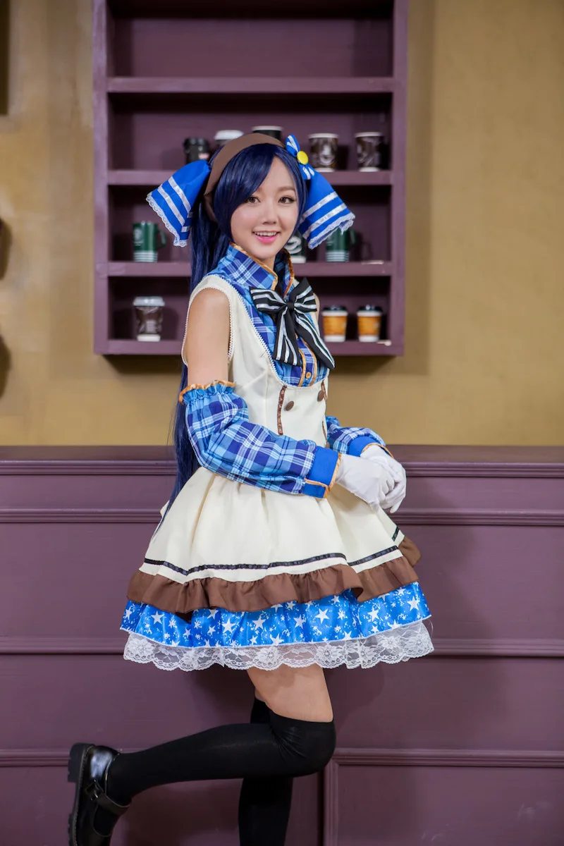 Аниме Костюм для косплея Love Live Lovelive Sonoda Umi модные платья конфетная Униформа