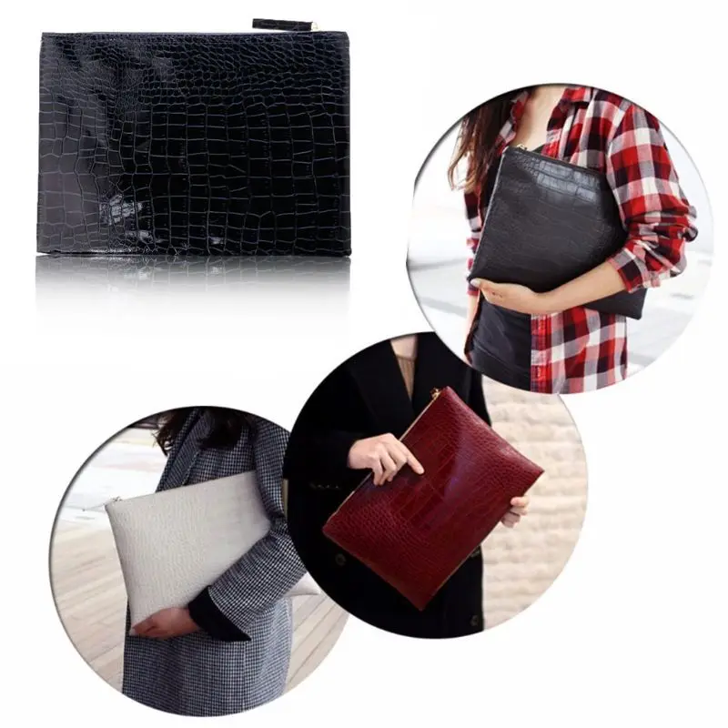 Модные женские элегантные вечерние клатчи из крокодиловой кожи клатч конверт