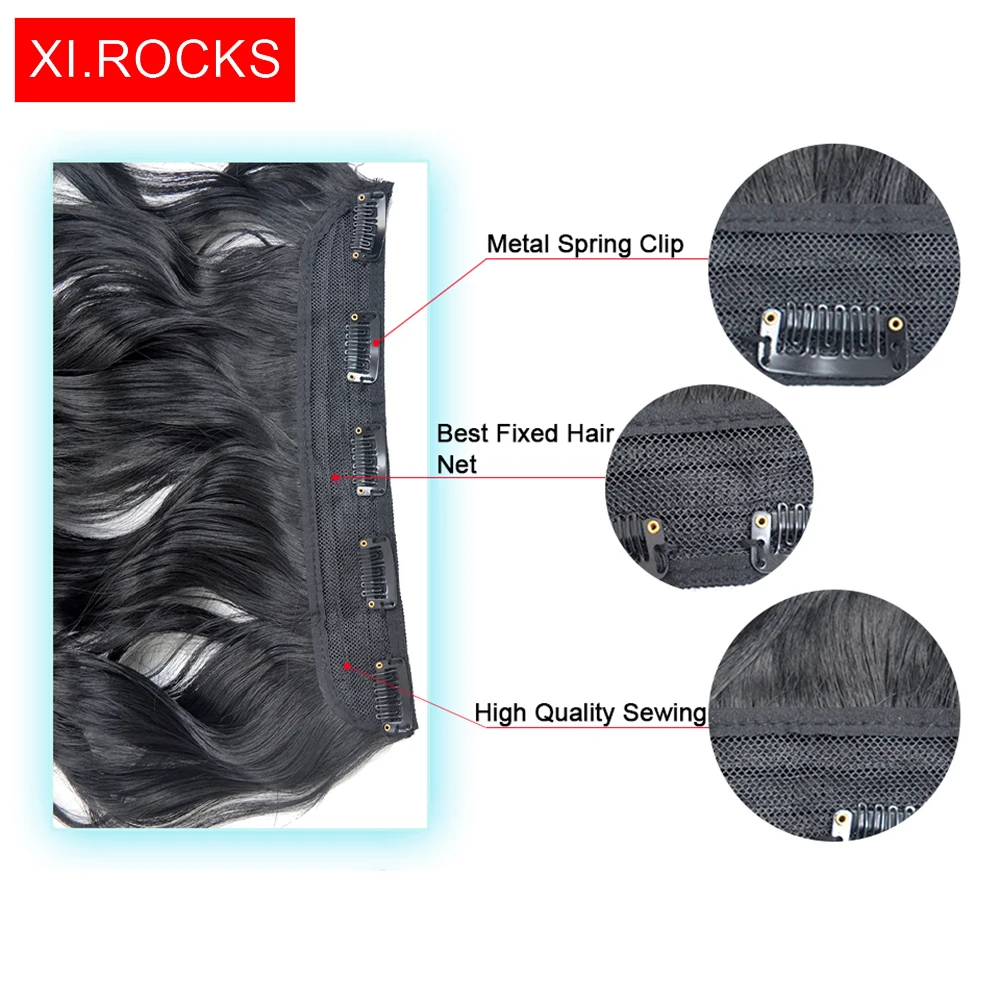 Wjj12070/1p Xi Rocks кудрявые синтетические удлинители волос с клипсой для черных женщин