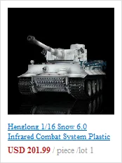 Henglong 1/16 6,0 инфракрасный боевой Тигр I RTR rc Танк 3818 Вт/отдача ствола металлические треки колеса TH12447