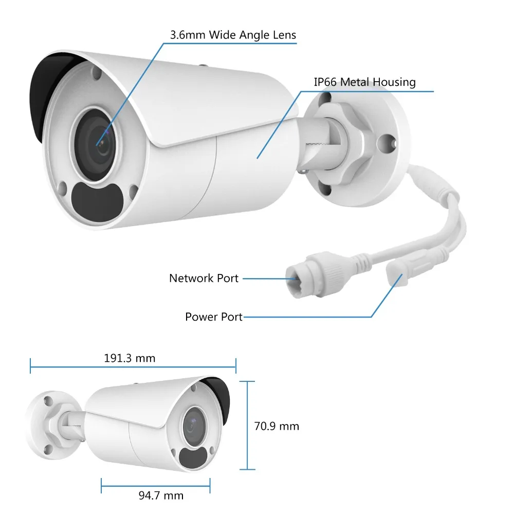Новая IP Камера 4K Recolution объектив с фиксированным фокусным расстоянием CCTV
