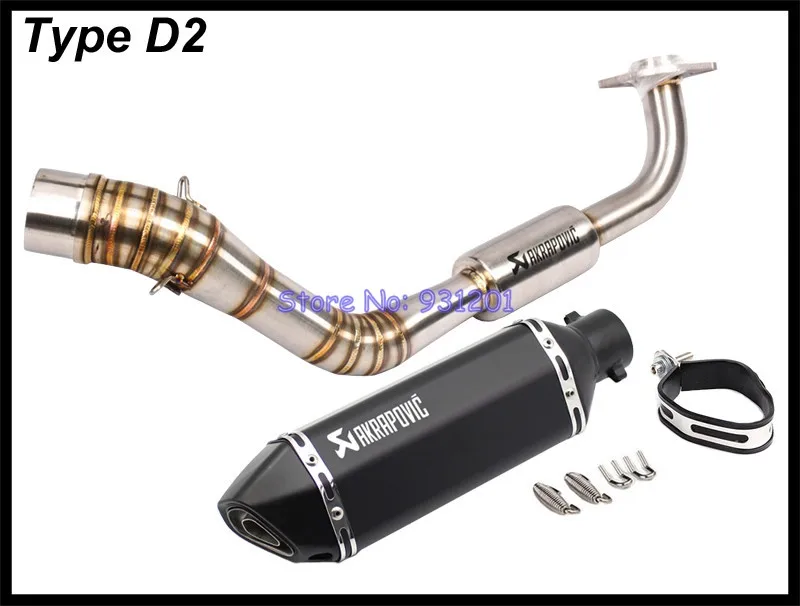 Motorcycle Slip On for Yamaha NVX 155 125 AEROX155 NVX155 Full Exhaust System Akrapovic Connect Link Pipe Hearder with Muffler | Автомобили