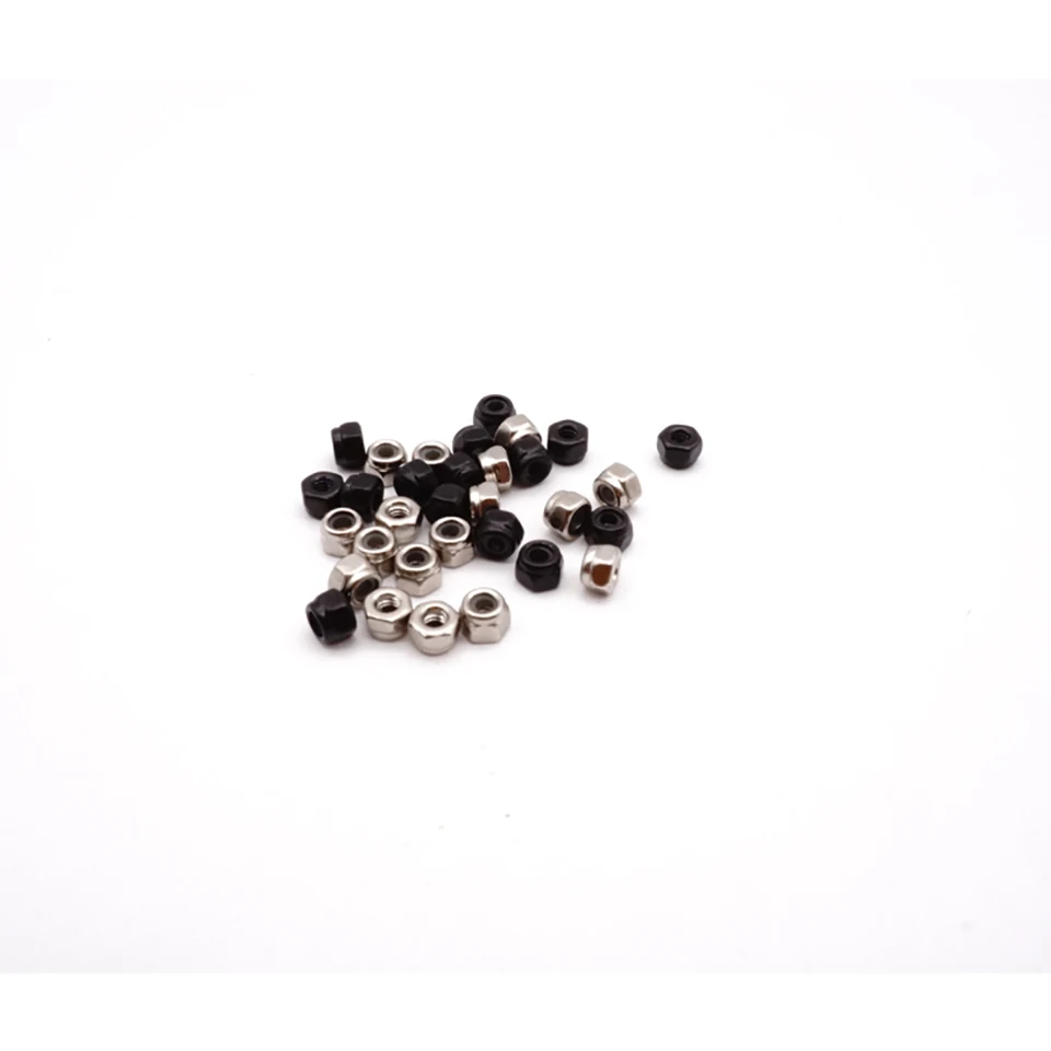 MINI 4WD self-made tamiya parts lock nuts black and silver external diameter is 4mm 10 pcs price MJ MODEL