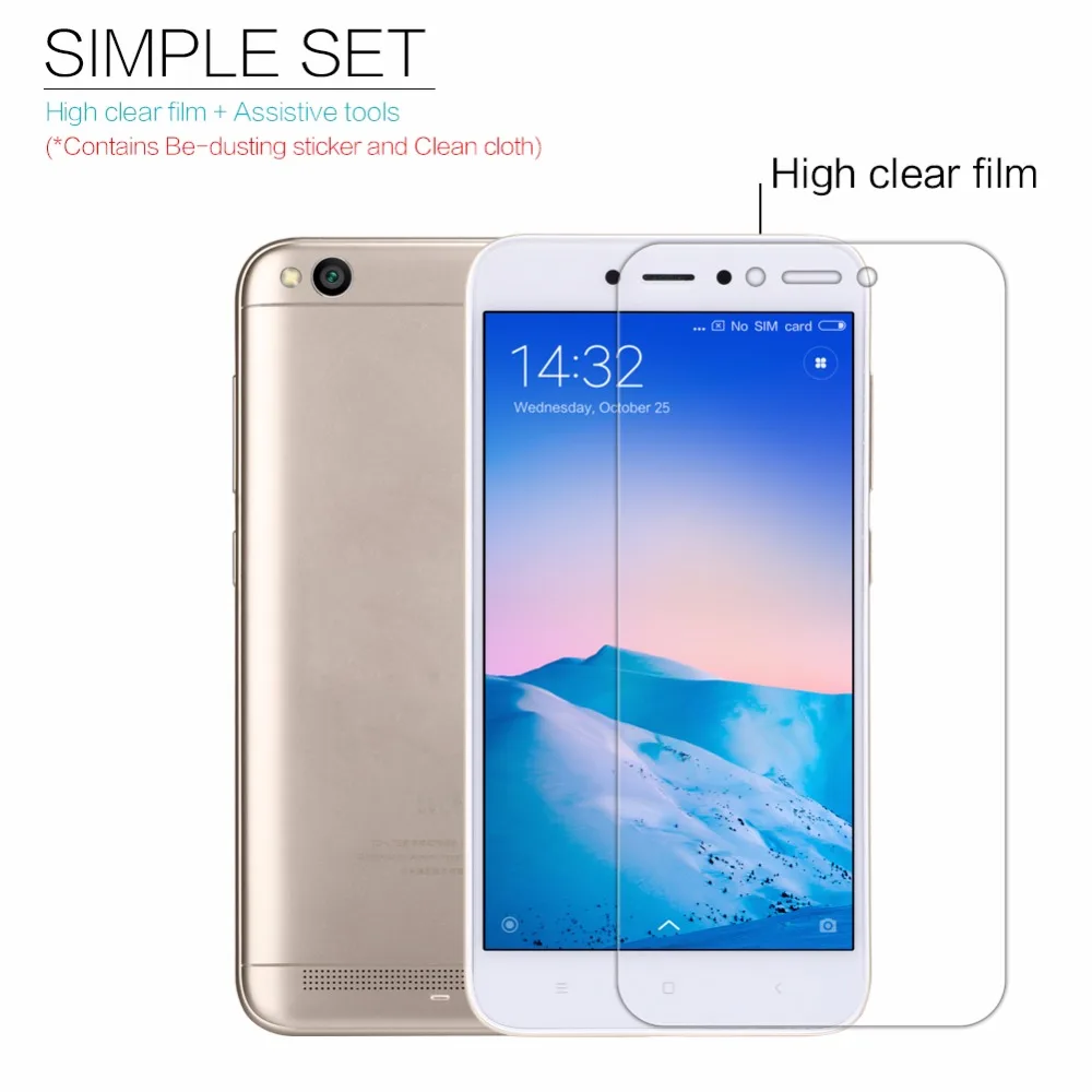 Nillkin прозрачный ПЭТ высокий прозрачный/матовый redmi 5a протектор экрана для Xiaomi redmi 5a защитная пленка 5 дюймов
