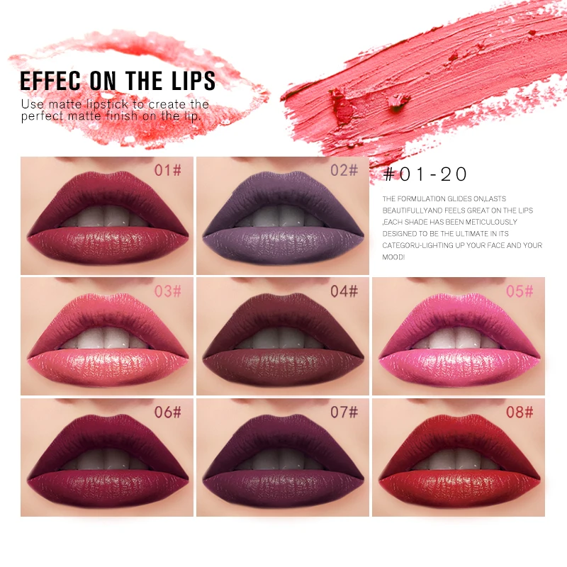 20 Color Dick Matte Tint Lipstick Red Velvet Waterproof Long Lasting Lipgloss Sexy Penis Tattoo Lips Makeup Brand Vnook |
