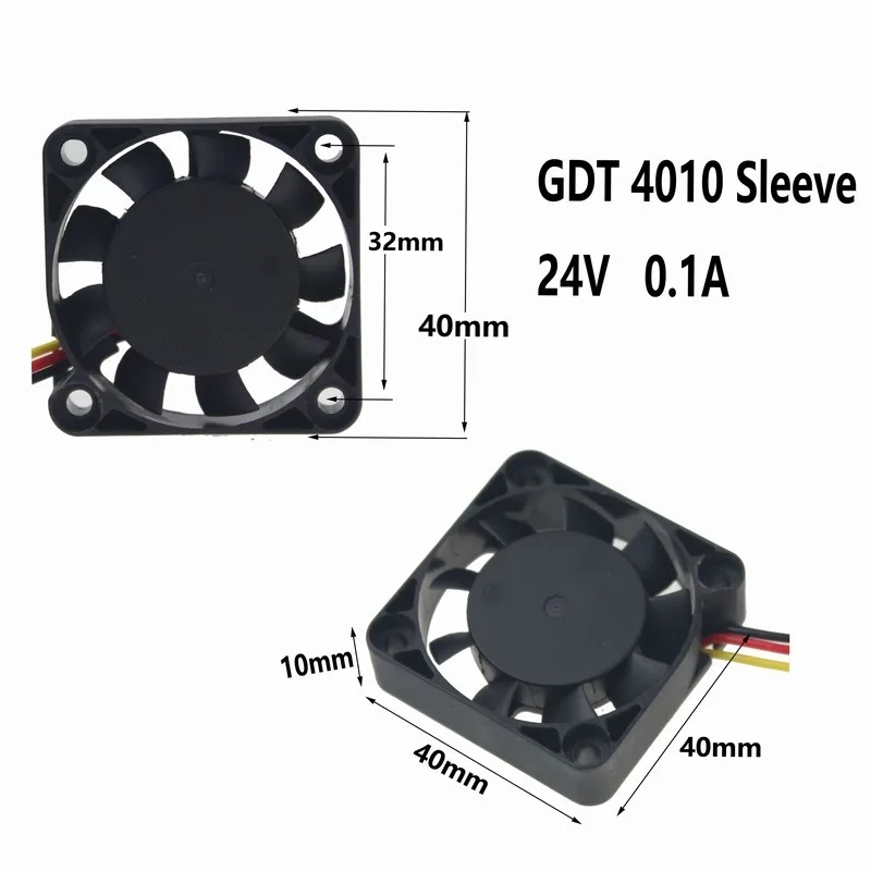 Gdstime 10 шт. 40x40x10 мм 40 x 24 В 3Pin FG 9 лопастей DC бесщеточный вентилятор охлаждения 4 см