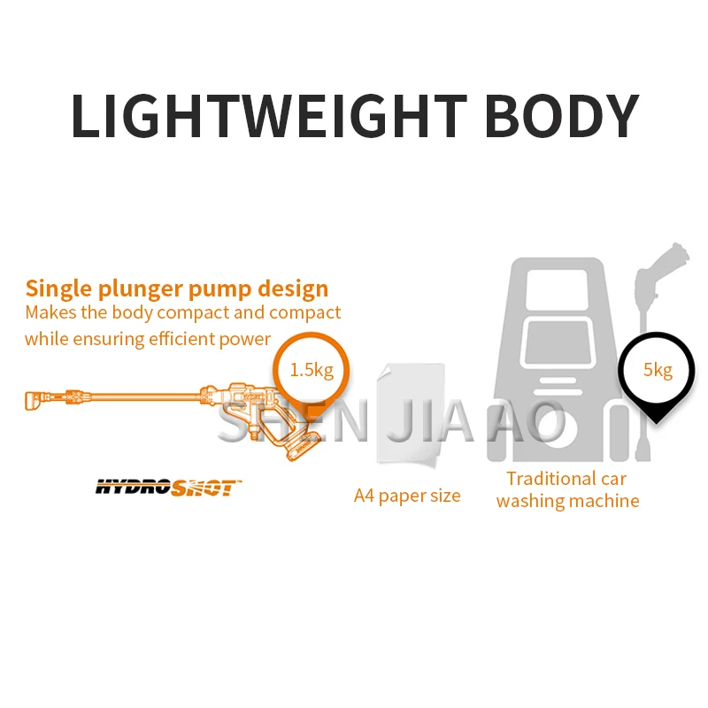 

WG629E High-voltage Wireless Car Washing Machine Lithium Battery Household Rechargeable Portable Artifact / 20V Lithium Battery