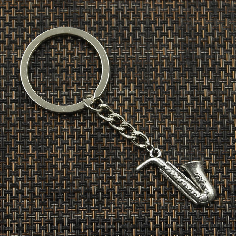 Новинка модный брелок 26x21 мм клаксон саксофон Подвески DIY мужские ювелирные