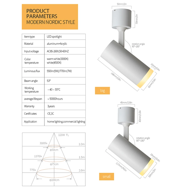 Eusolis Ac85v-240v белый/черный 7 Вт/9 Вт Focos Led Techo поверхностного монтажа светодиодный