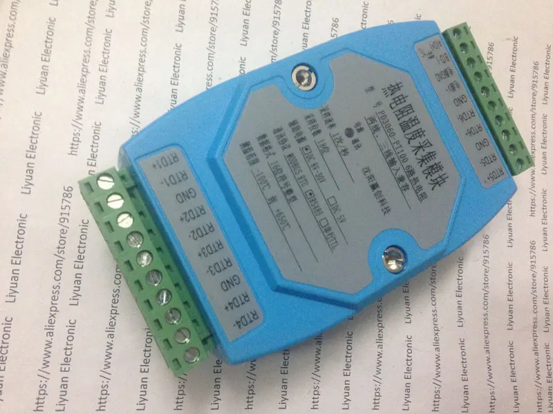 6-way PT100 temperature logger acquisition module 485 MODBUS RTU protocol inspection table | Электронные компоненты и