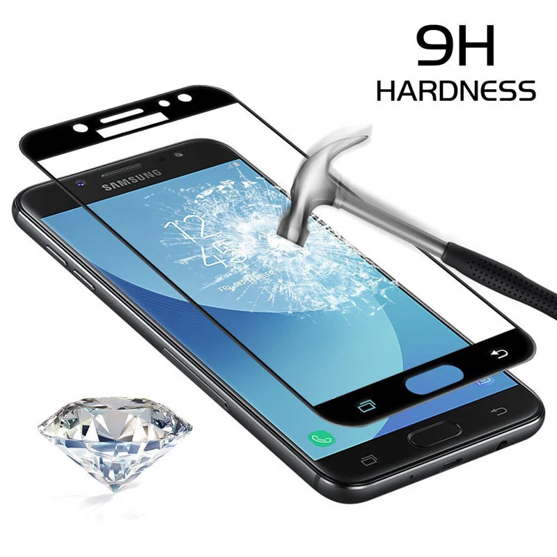С уровнем твердости 9 H закаленное Стекло для samsung Galaxy C9 Pro C8 C7 C5 Полный пленка J7 J5 J3