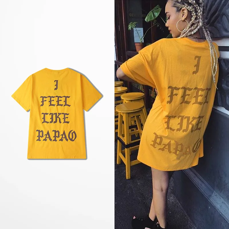 I Feel Like Pablo Готический забавные принты с надписями футболки для мужчин и женщин 100%