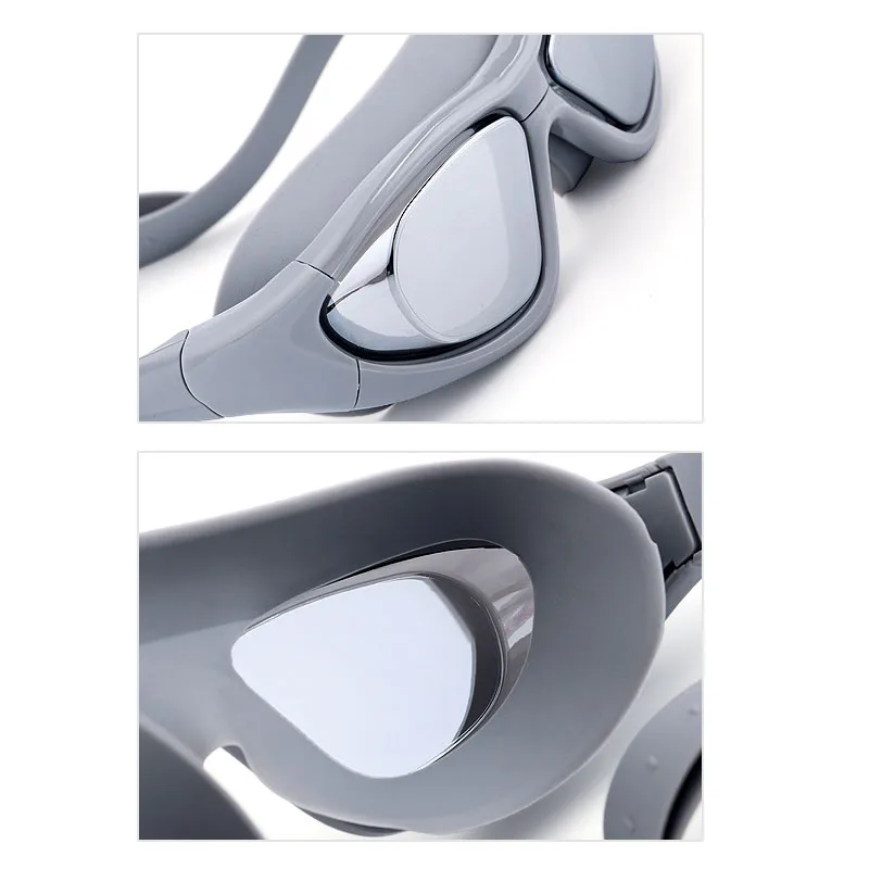 Очки для плавания при близорукости мужчин и женщин противотуманные силиконовые