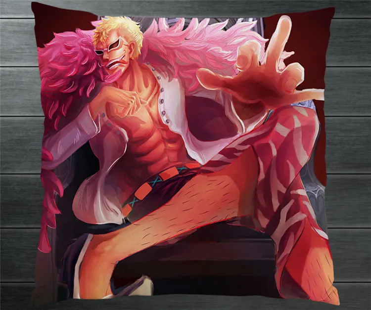 Аниме One Piece Donquixote Doflamingo Two Side 40x40 см наволочка чехол для подушки Чехол Подушка