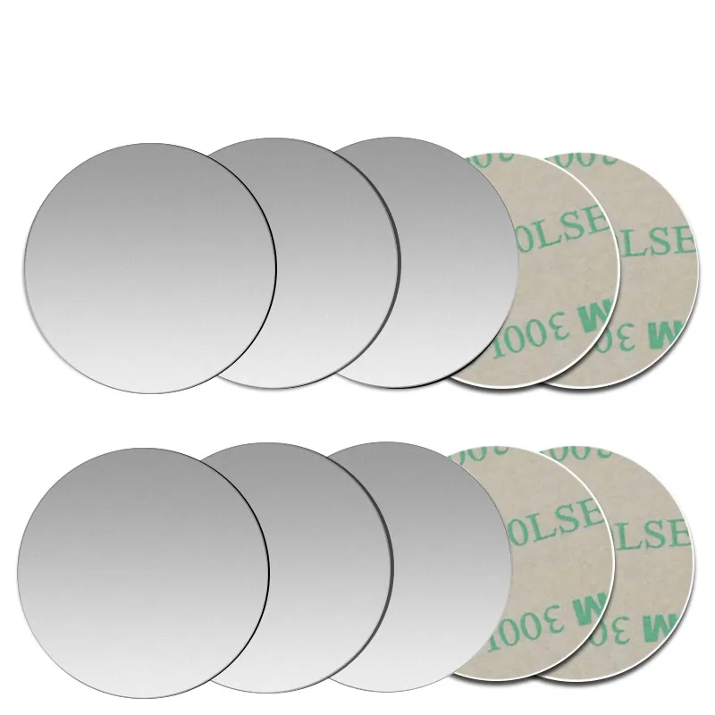 10pcs Silver Round 10 шт./5 шт./лот металлическая пластина-диск железный лист для магнитной автомобильная подставка для телефона металлическая пластина для магнитного держателя мобильного телефона - Цвет: 10pcs Silver Round