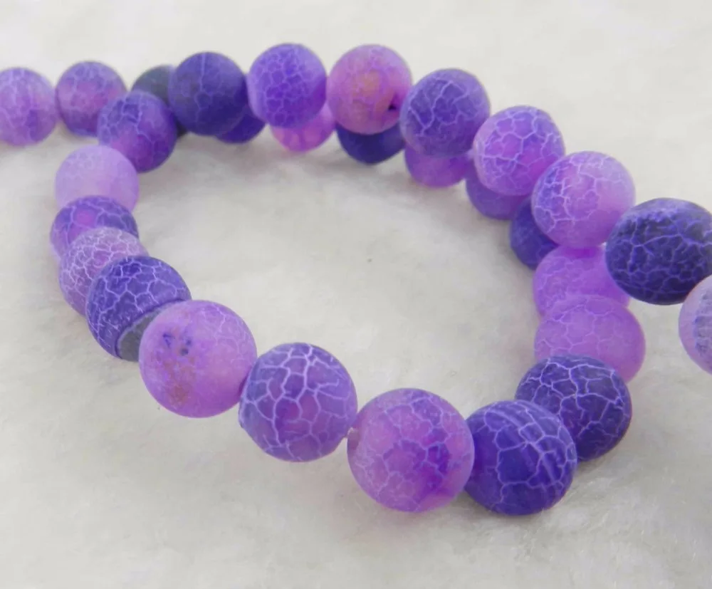 (Min Order1) Модный оникс камень с фиолетовыми венами огненного дракона 8 мм круглые