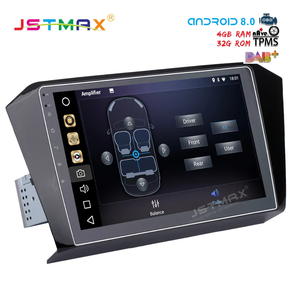 JSTMAX 10 2 "Android 8 0 автомобильный dvd-плеер для VW Passat 2015 2016 2017 gps navi Octa Core 4 ГБ 32 авто