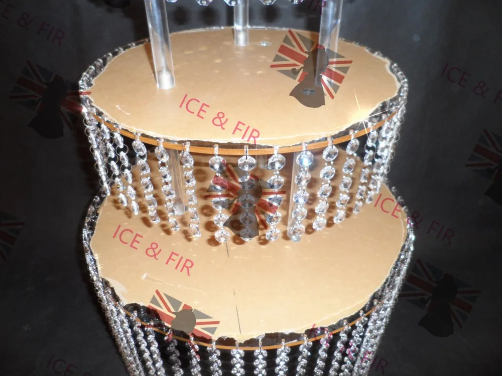 3 уровня/партия хрустальная люстра подставка для свадебного торта акриловые