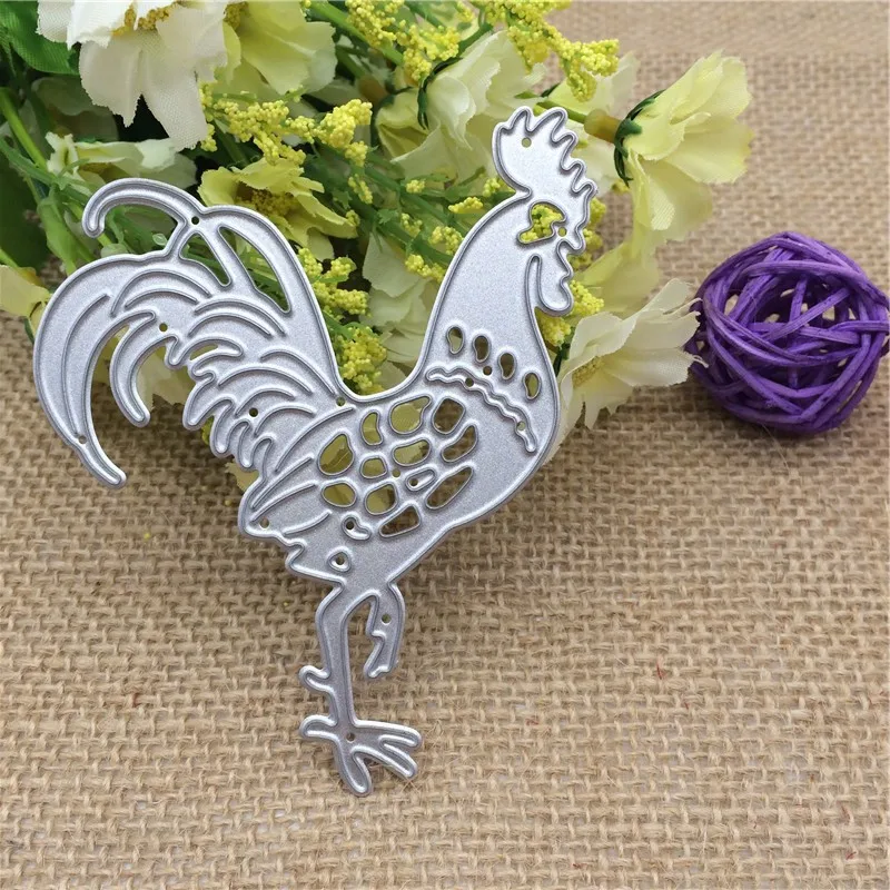 Пасхальная карта петуха металлические штампы для скрапбукинга DIY фотоальбом