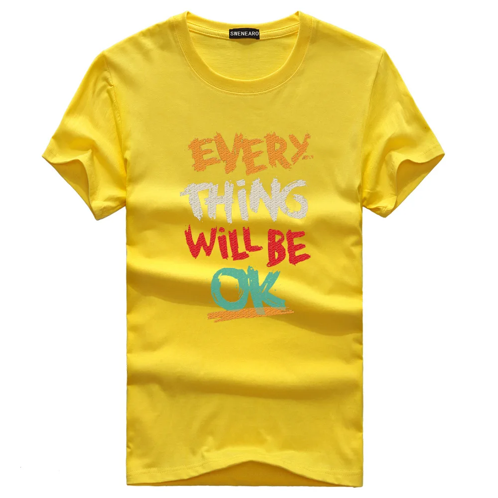 SWENEARO Новые мужские футболки размера плюс S-5XL Homme летние с коротким рукавом Camiseta