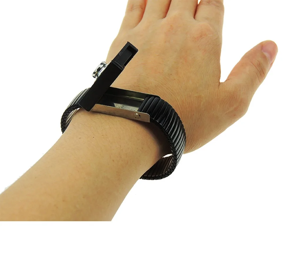 

AIDACOM 30PCS Metal ESD Antistatic Wrist Strap Bracelet Wristband Metal Fixed and Adjustable With Grounding Wire Banana Plug