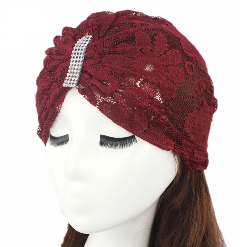2016 женские шапки кружевной тюрбан купольная шапка головная повязка модные