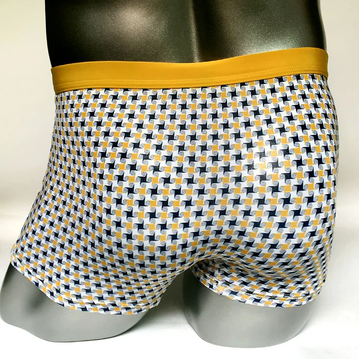 Модное суперсексуальное Мужское нижнее белье боксеры из вискозы в горошек трусы